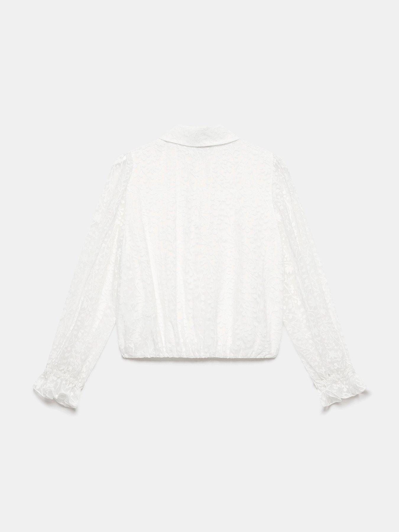  image of mint-velvet-cream-jacquard-shirt