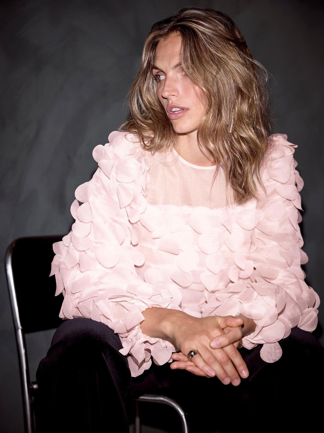  image of mint-velvet-pink-texture-top