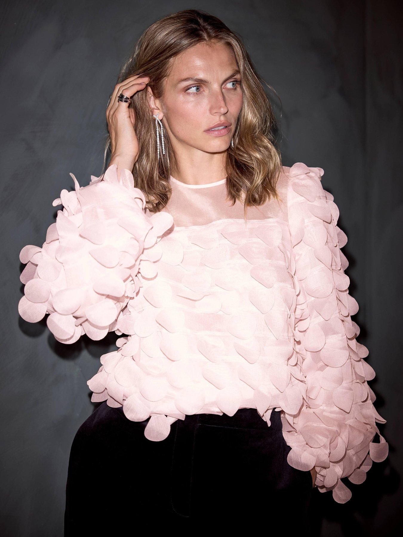  image of mint-velvet-pink-texture-top