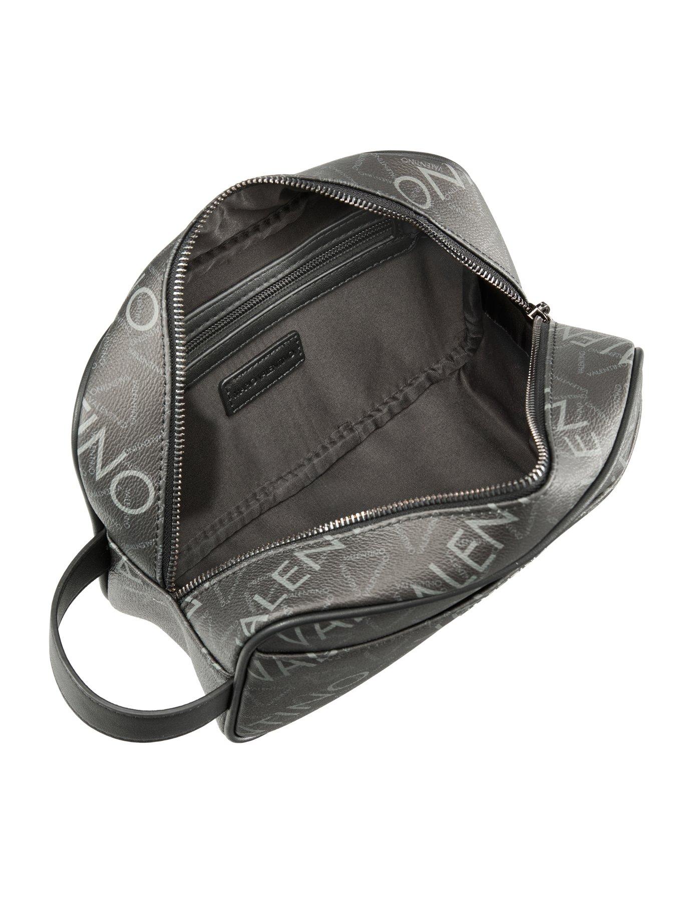 Image 4 of 4 of Valentino Zefir All-Over Logo Soft Washbag - Black