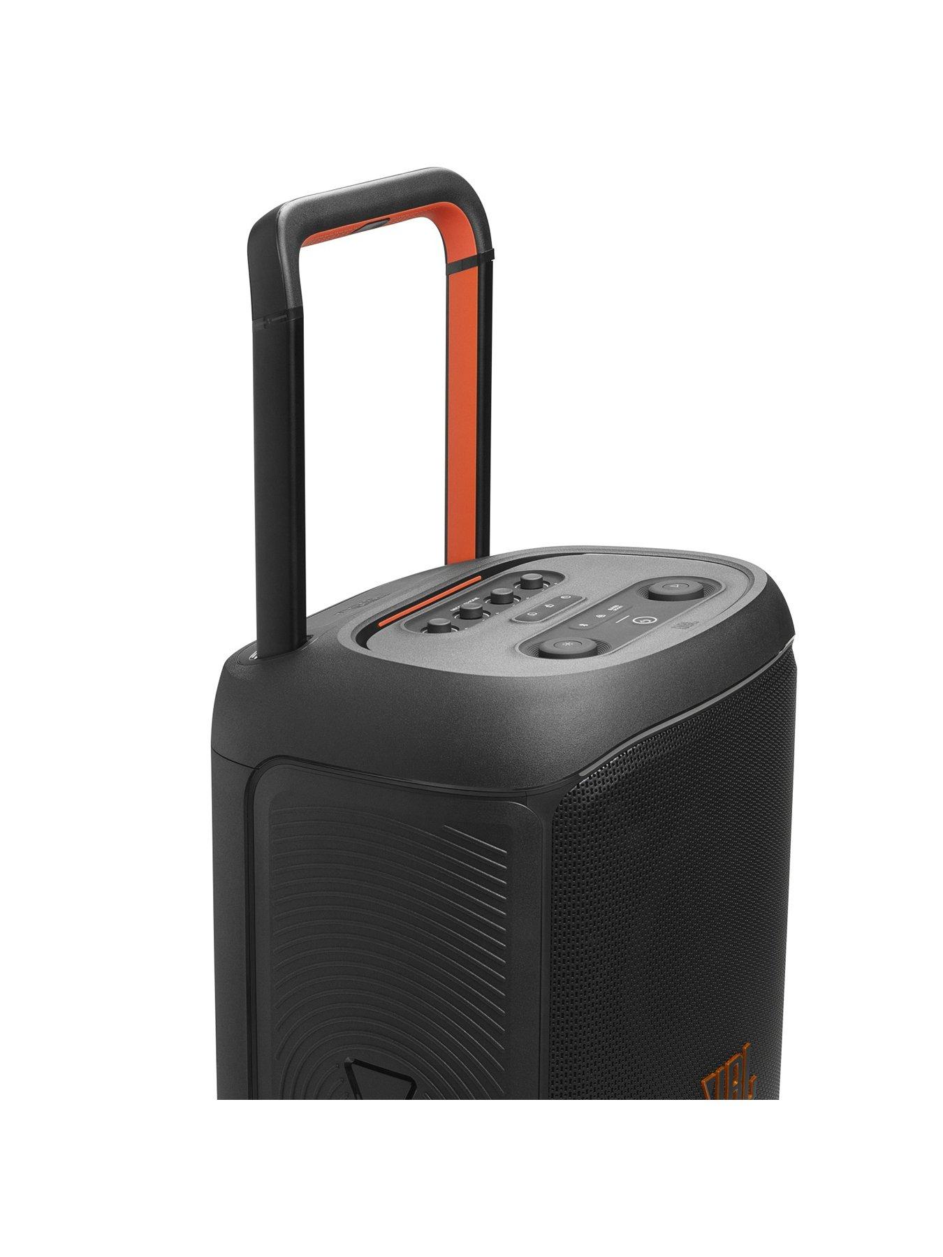 Image 2 of 7 of JBL Powerful 400W portable Party speaker with replacable 6-cell battery, wheels and telescopic handle.