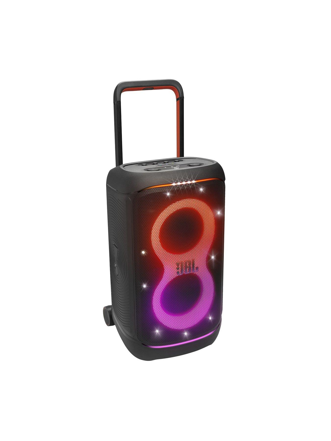 Image 3 of 7 of JBL Powerful 400W portable Party speaker with replacable 6-cell battery, wheels and telescopic handle.
