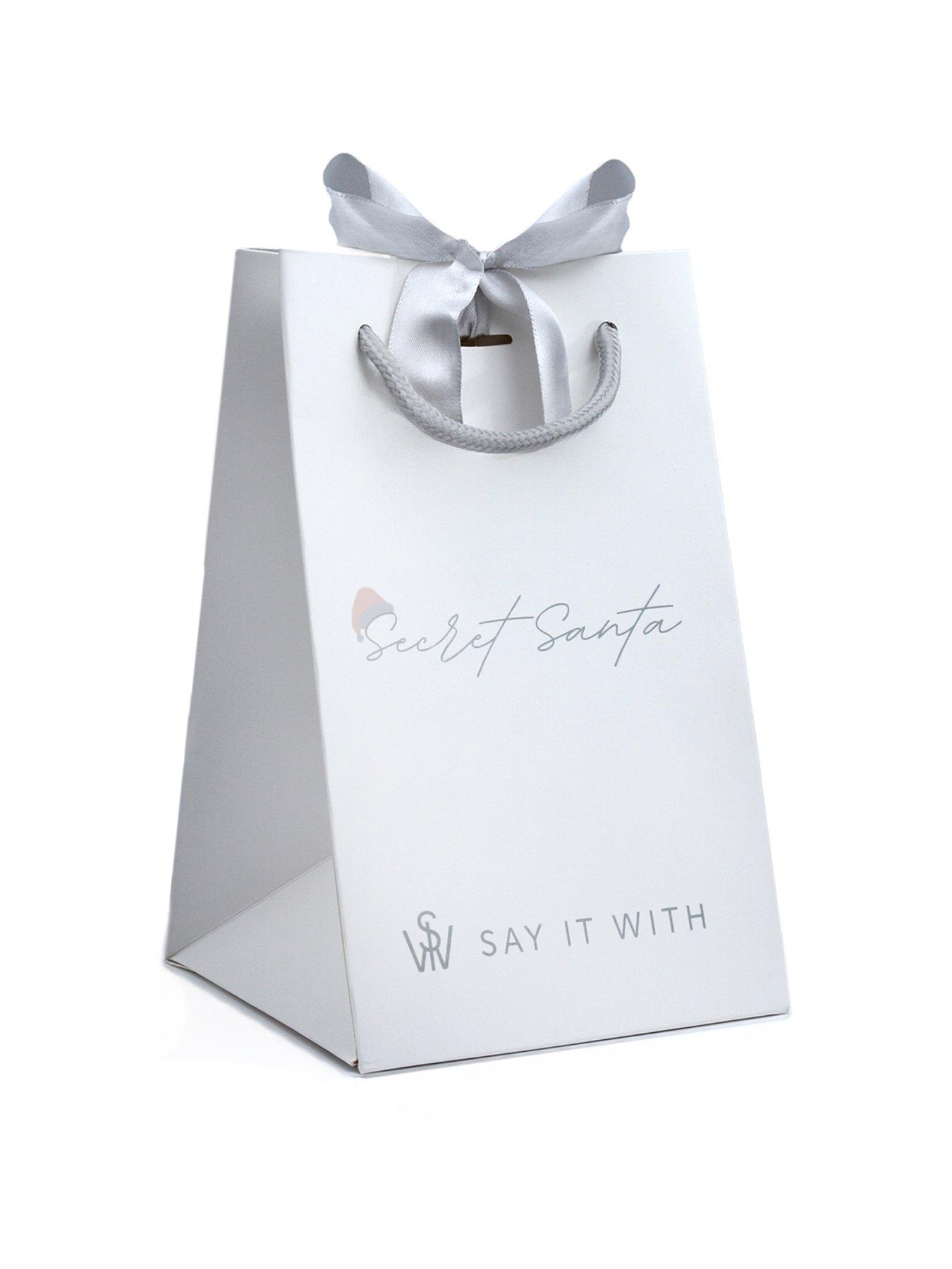 Say It With Secret Santa Gift Bag - Yellow Gold