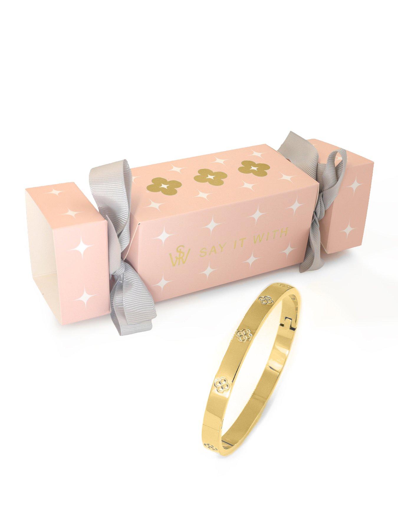 front image of say-it-with-christmas-cracker-yellow-gold