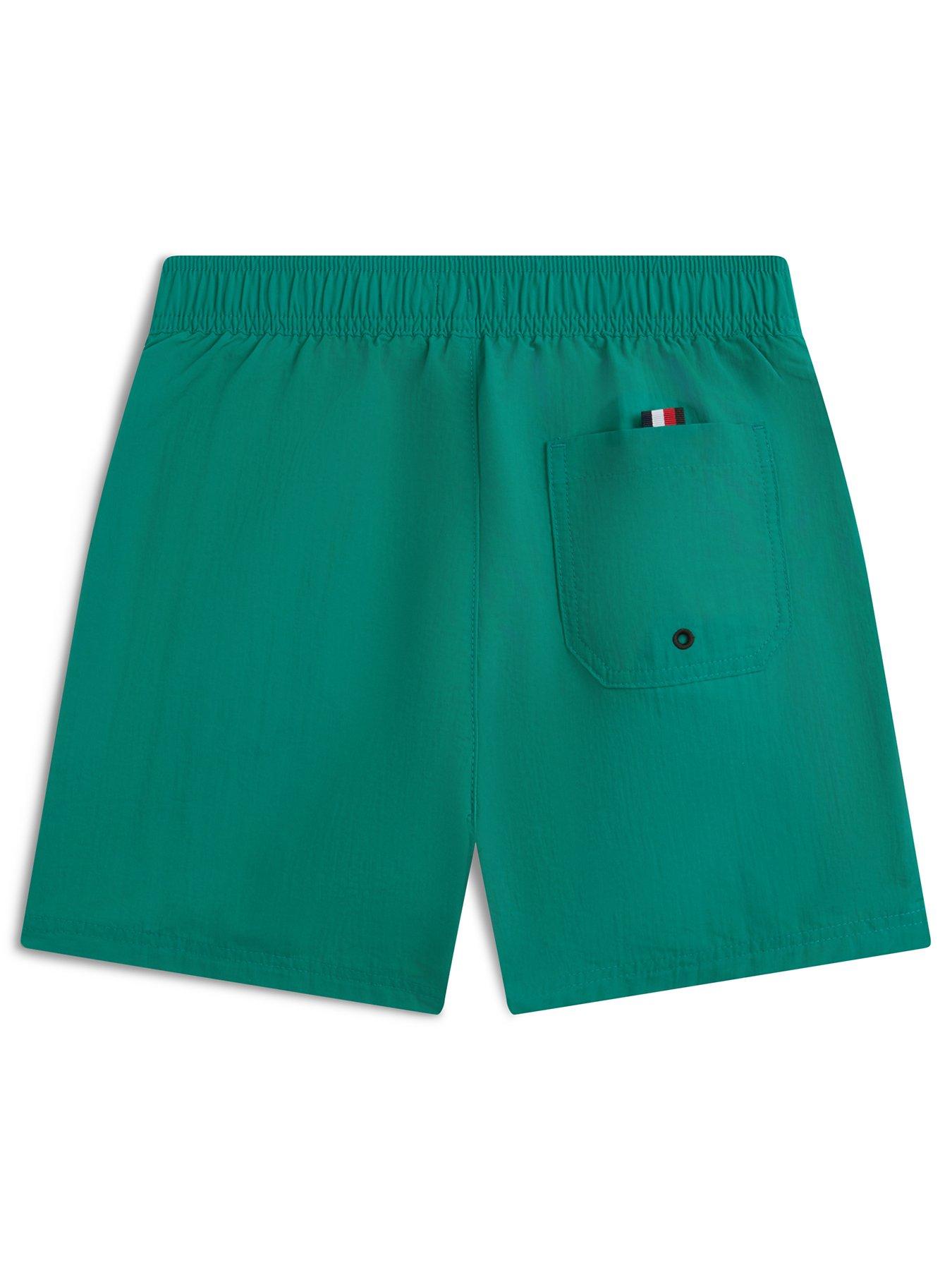  image of tommy-hilfiger-boys-medium-drawstring-swimshort-green