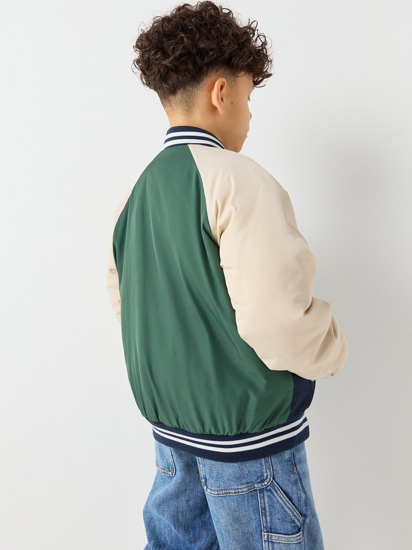 Image 2 of 6 of Tommy Hilfiger Boys Th Script Graphic Bomber Jacket - Multi