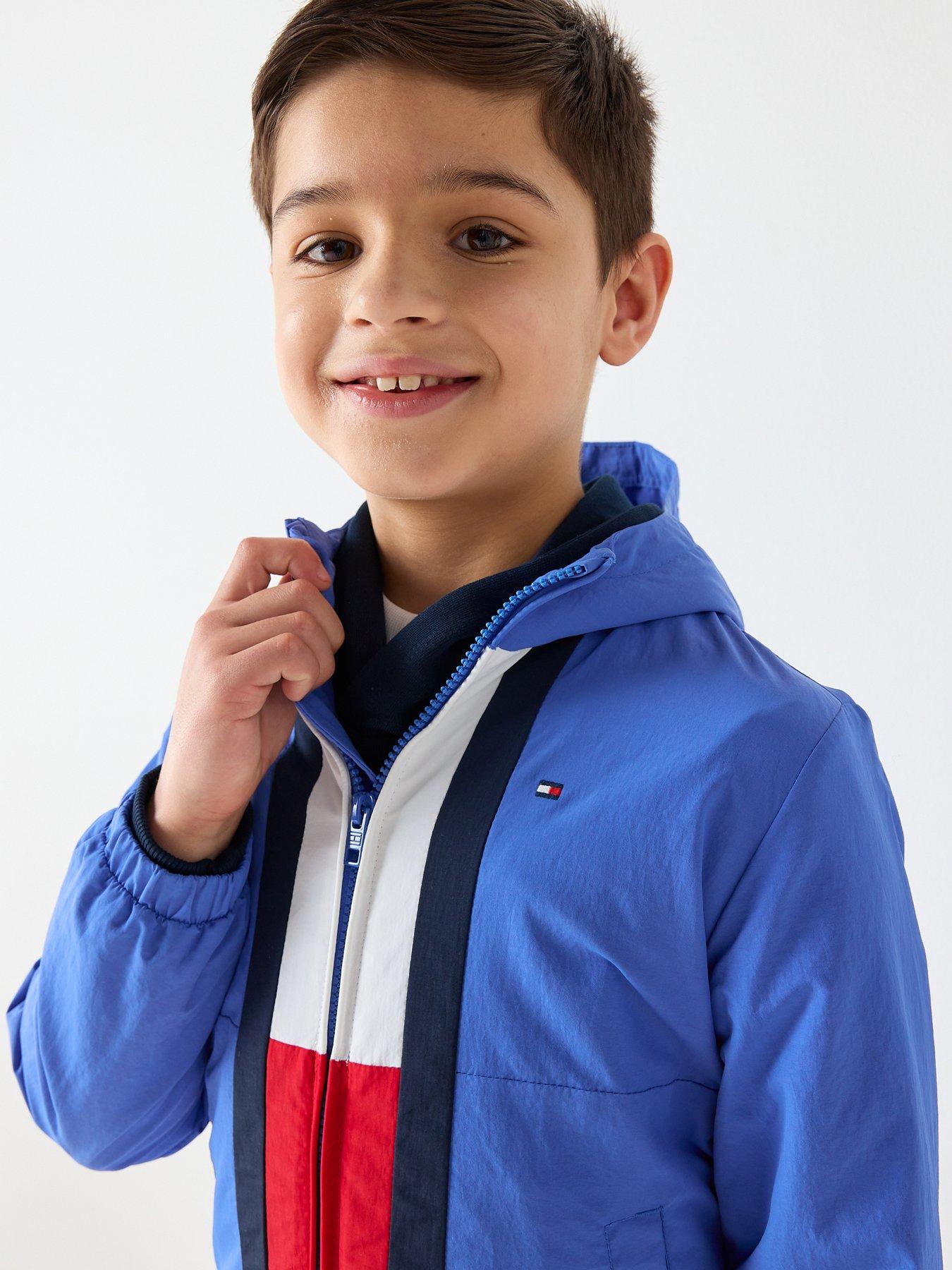 Image 4 of 5 of Tommy Hilfiger Boys Colourblock Flag Jacket - Blue