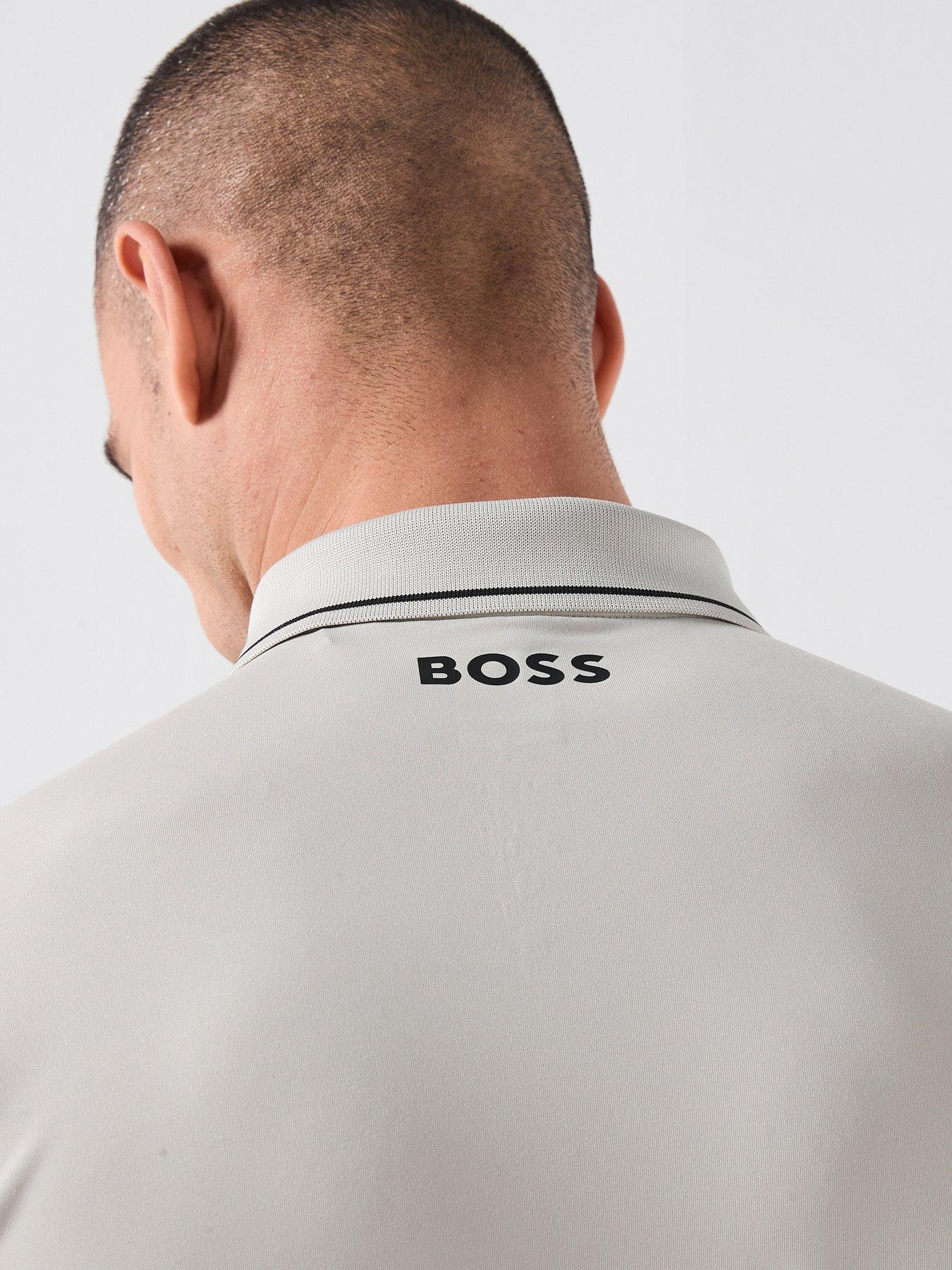 Image 4 of 5 of BOSS Mens Golf Paul Pro Polo - Beige