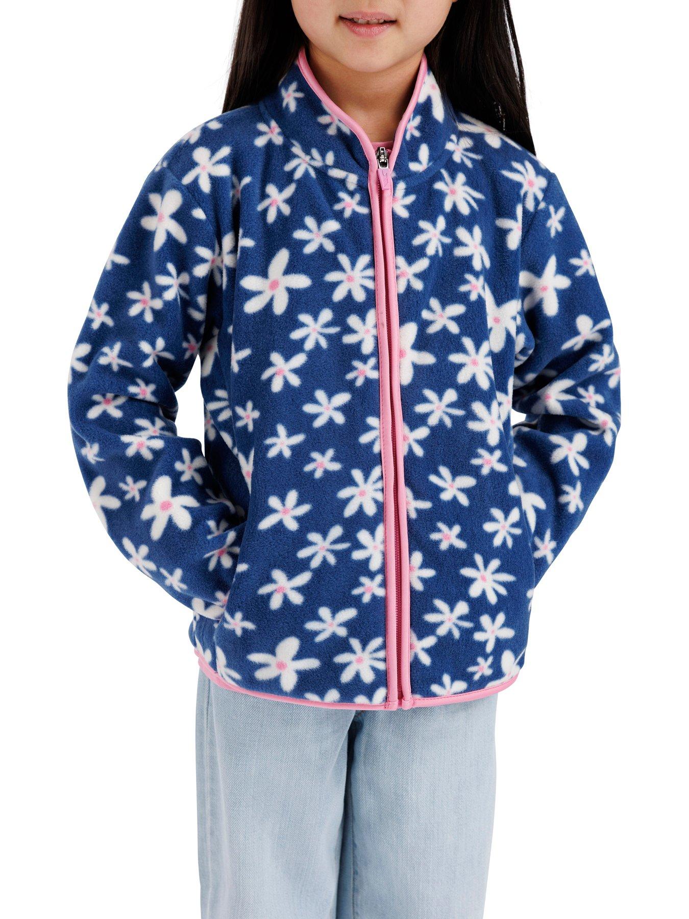 Trespass Girls Sibyilla Daisy Floral Fleece - Navy