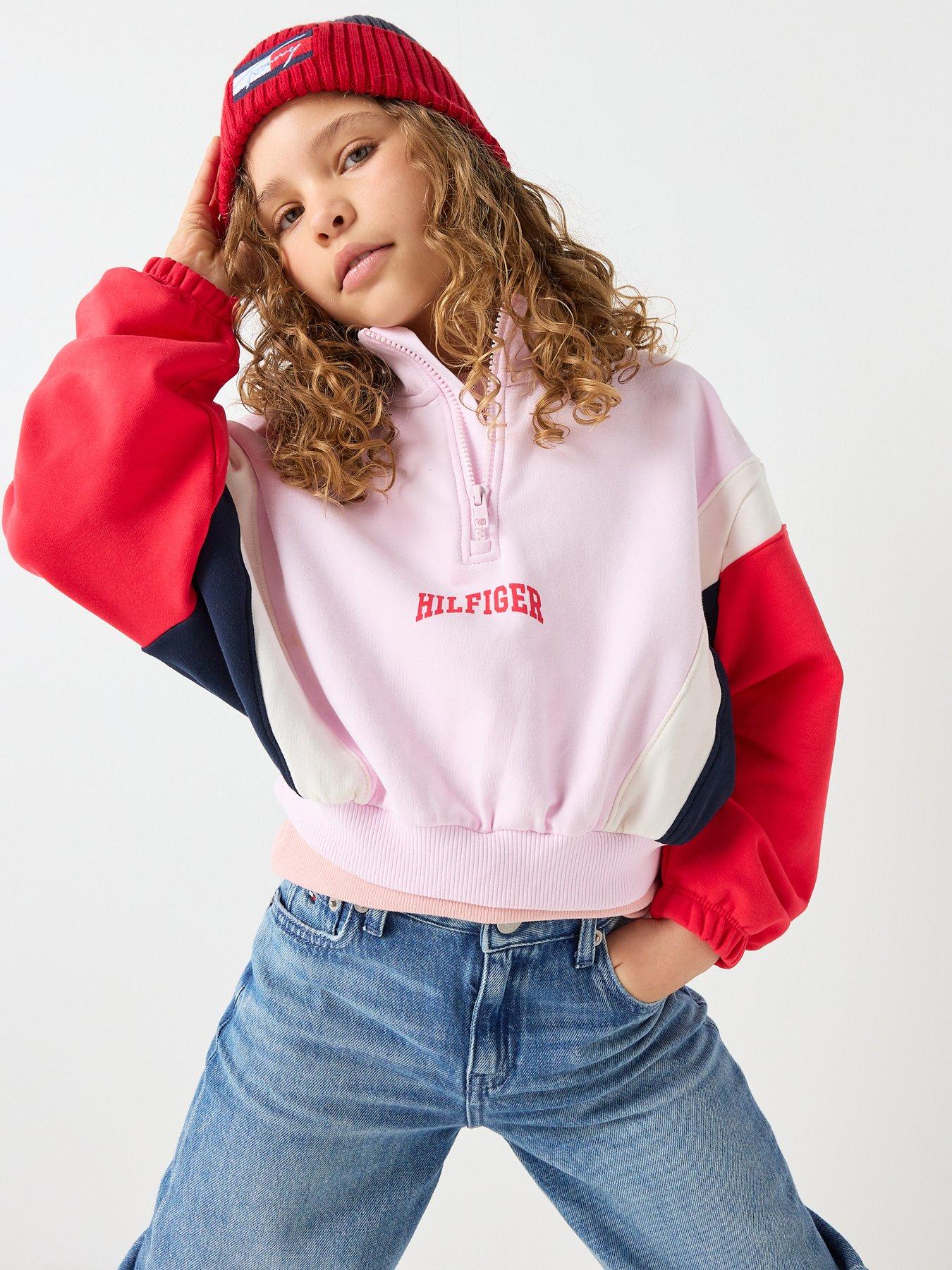 tommy-hilfiger-girls-varsity-half-zip-sweatshirt-multi