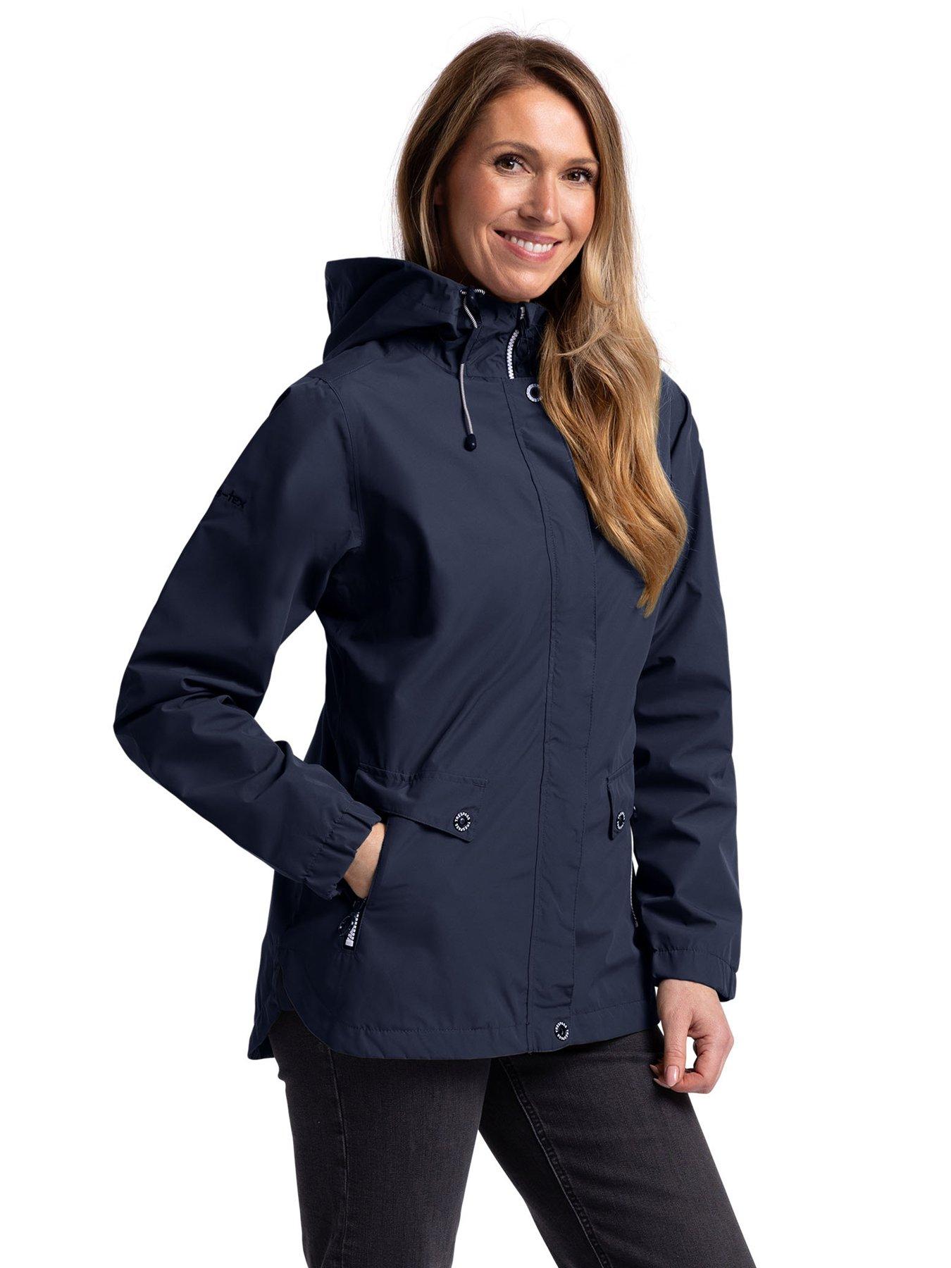 front image of trespass-womens-flourish-jacket-navy