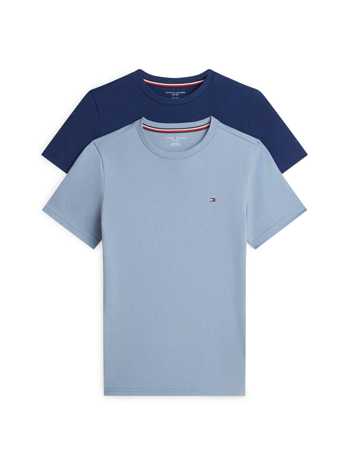 Tommy Hilfiger Boys 2 Pack Short Sleeve T-Shirts - Blue