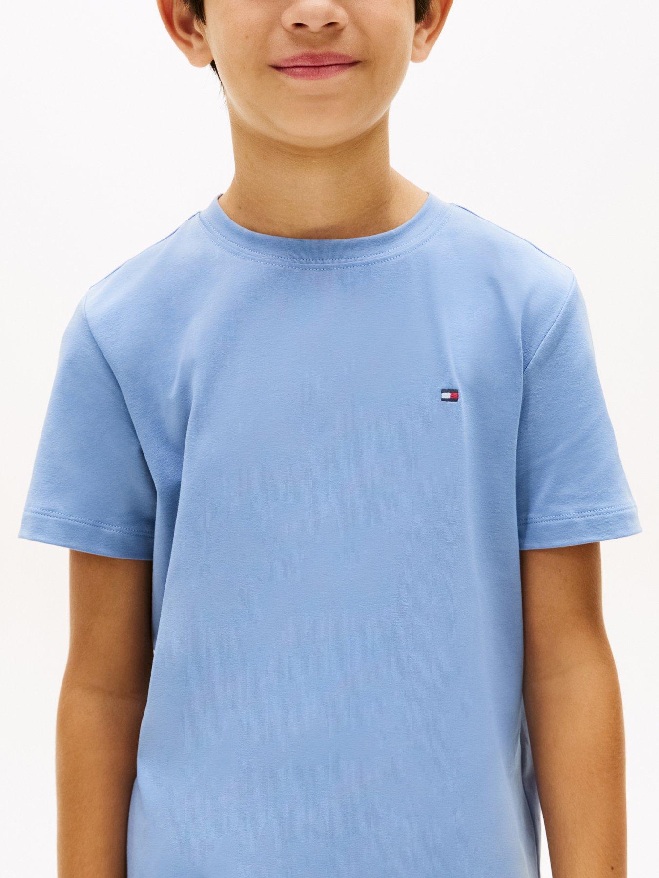 Image 4 of 6 of Tommy Hilfiger Boys Short Sleeve T-Shirt And Short Pj Set - Blue
