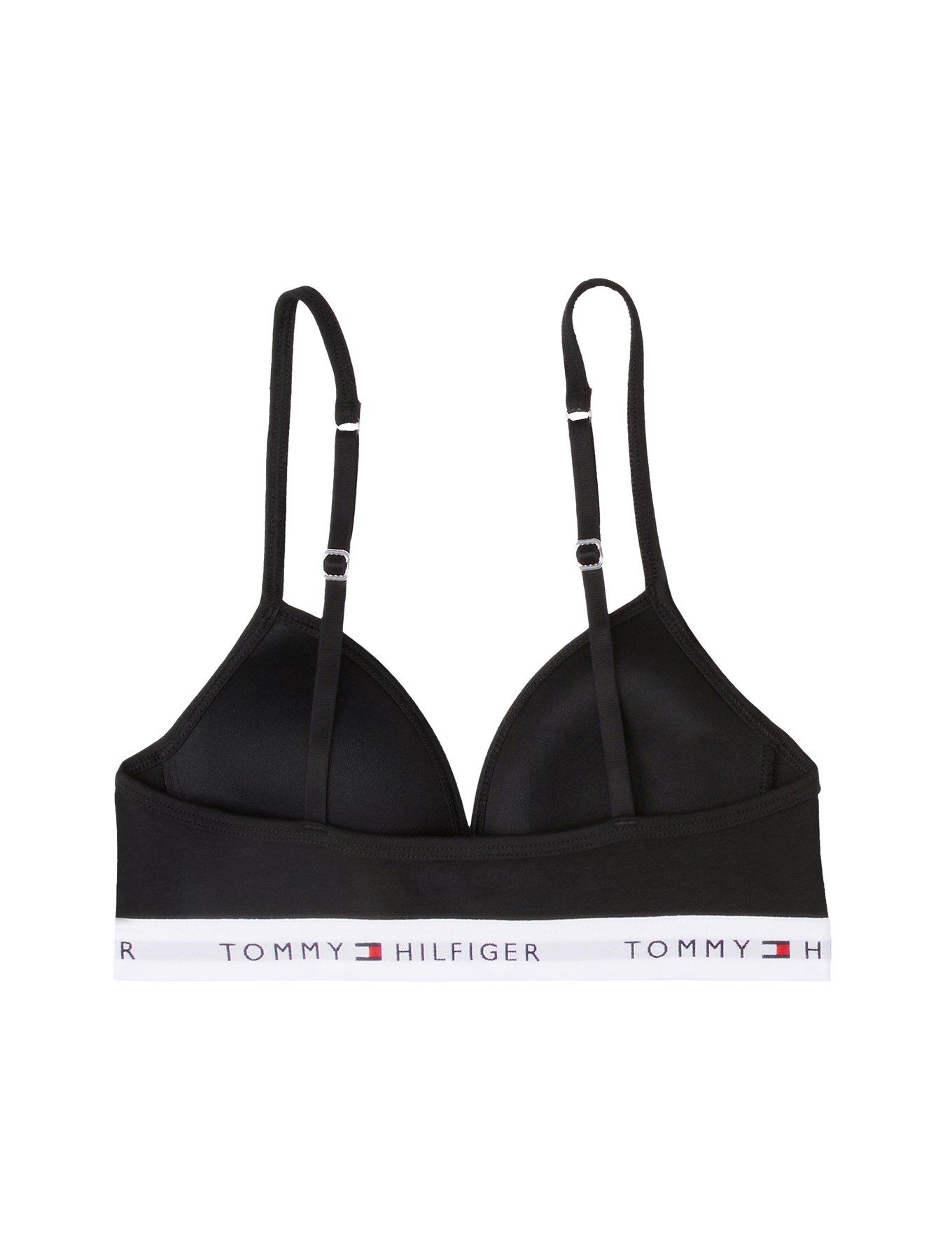 Image 3 of 5 of Tommy Hilfiger Girls Triangle Bra - Black