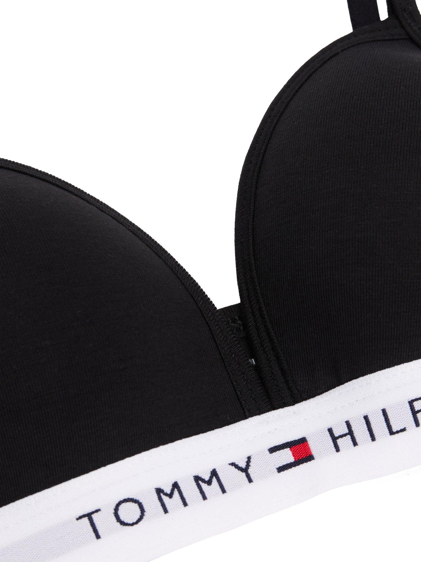 Image 4 of 5 of Tommy Hilfiger Girls Triangle Bra - Black