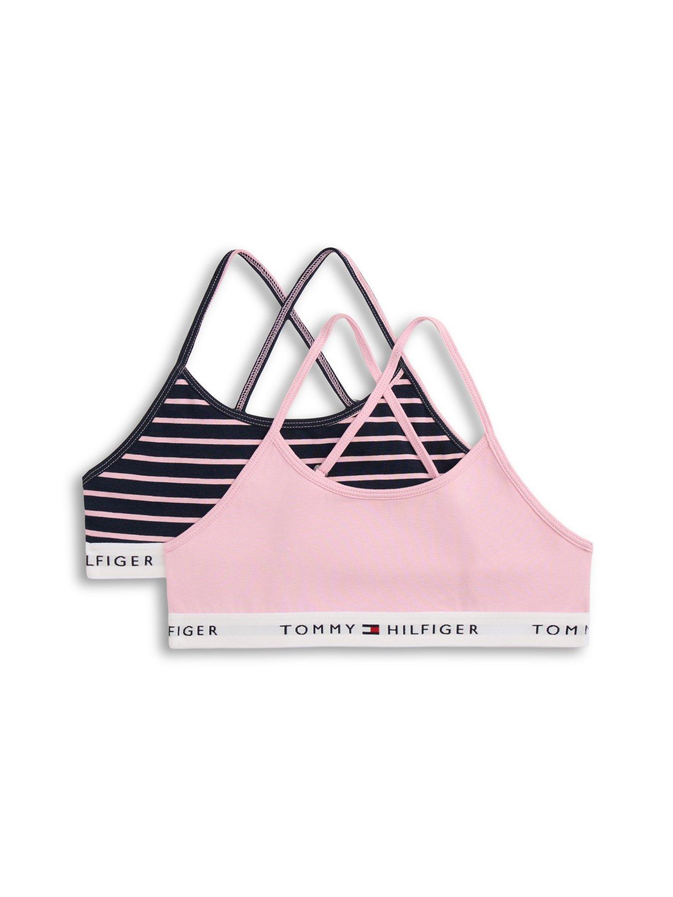 Image 1 of 2 of Tommy Hilfiger Girls 2 Pack Strappy Printed Bralette - Multi