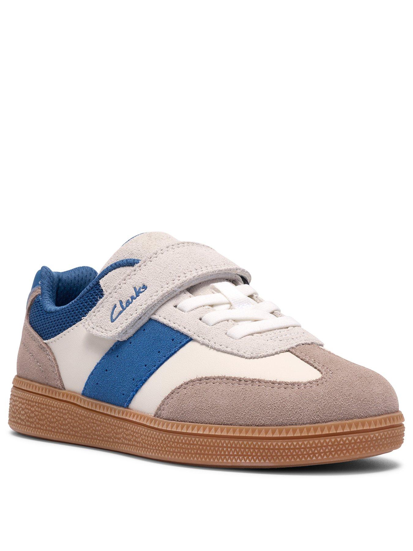 Image 2 of 6 of Clarks Junior Cypress Step Strap Trainer - White/navy