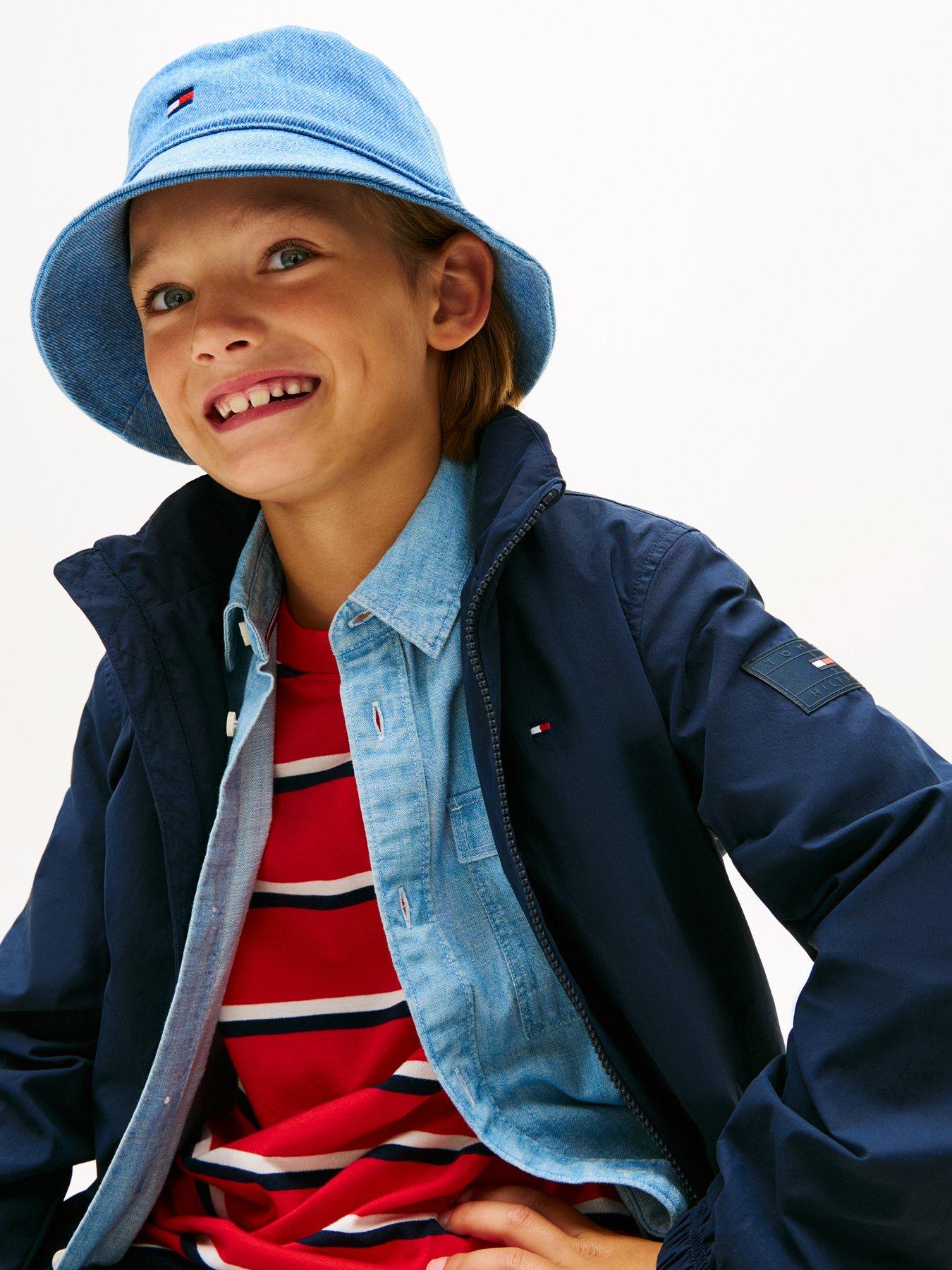 Image 2 of 5 of Tommy Hilfiger Kids Flag Denim Bucket Hat - Blue
