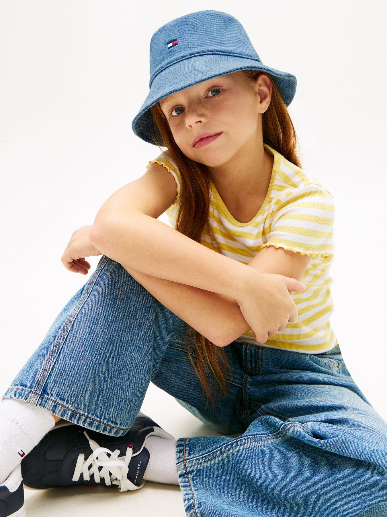 Image 5 of 5 of Tommy Hilfiger Kids Flag Denim Bucket Hat - Blue