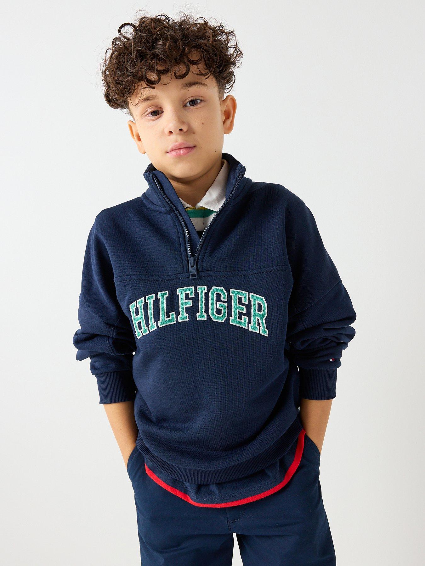 Tommy Hilfiger Boys Varsity Zip Sweatshirt - Navy