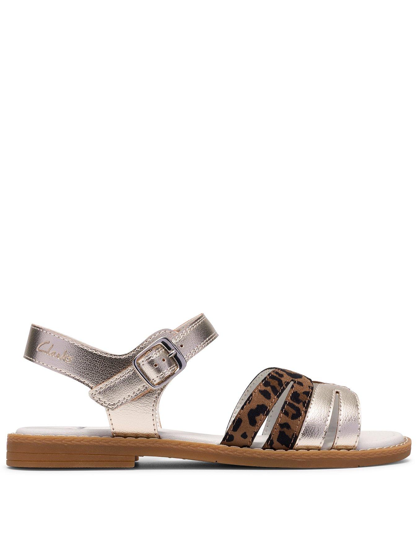 Clarks Junior Luana Metallic Sandal - Gold