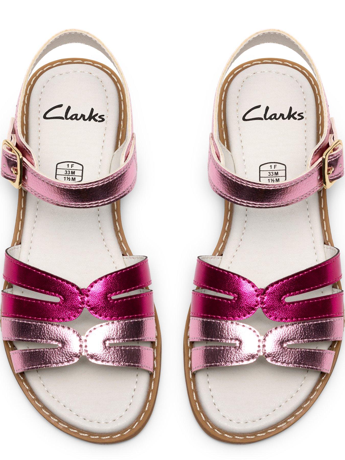 Image 4 of 6 of Clarks Junior Luana Metallic Sandal - Pink