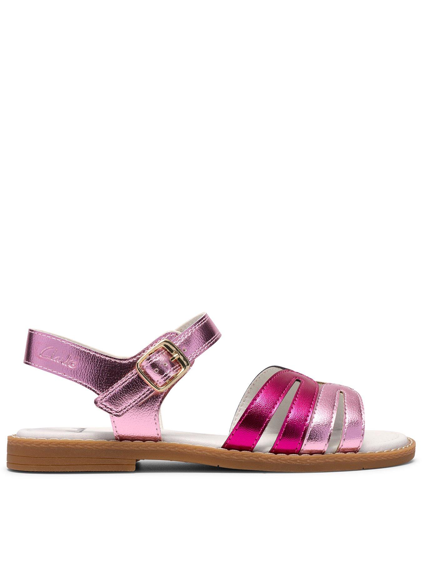 clarks-junior-luana-metallic-sandal-pink