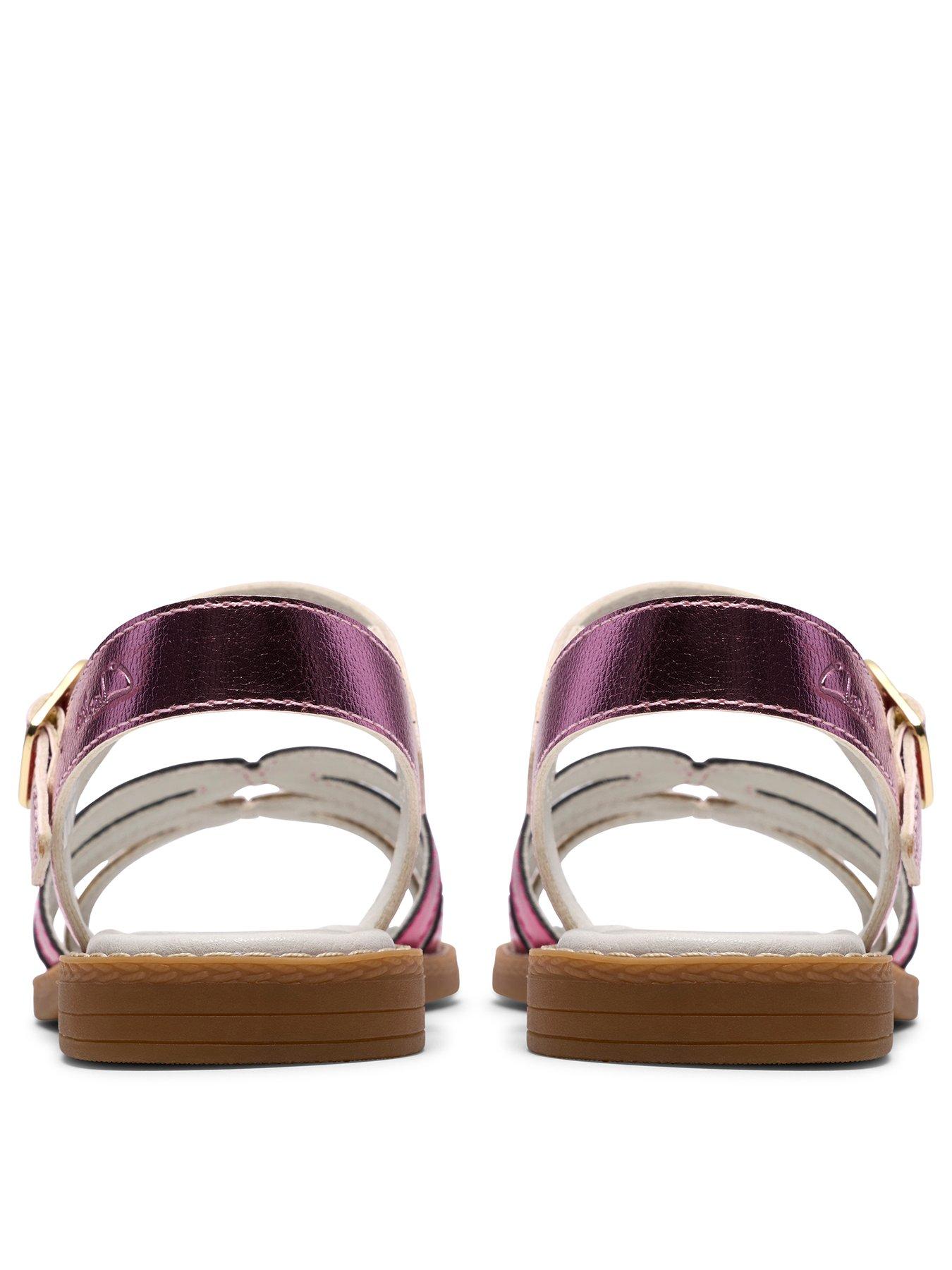 Image 3 of 6 of Clarks Junior Luana Metallic Sandal - Pink