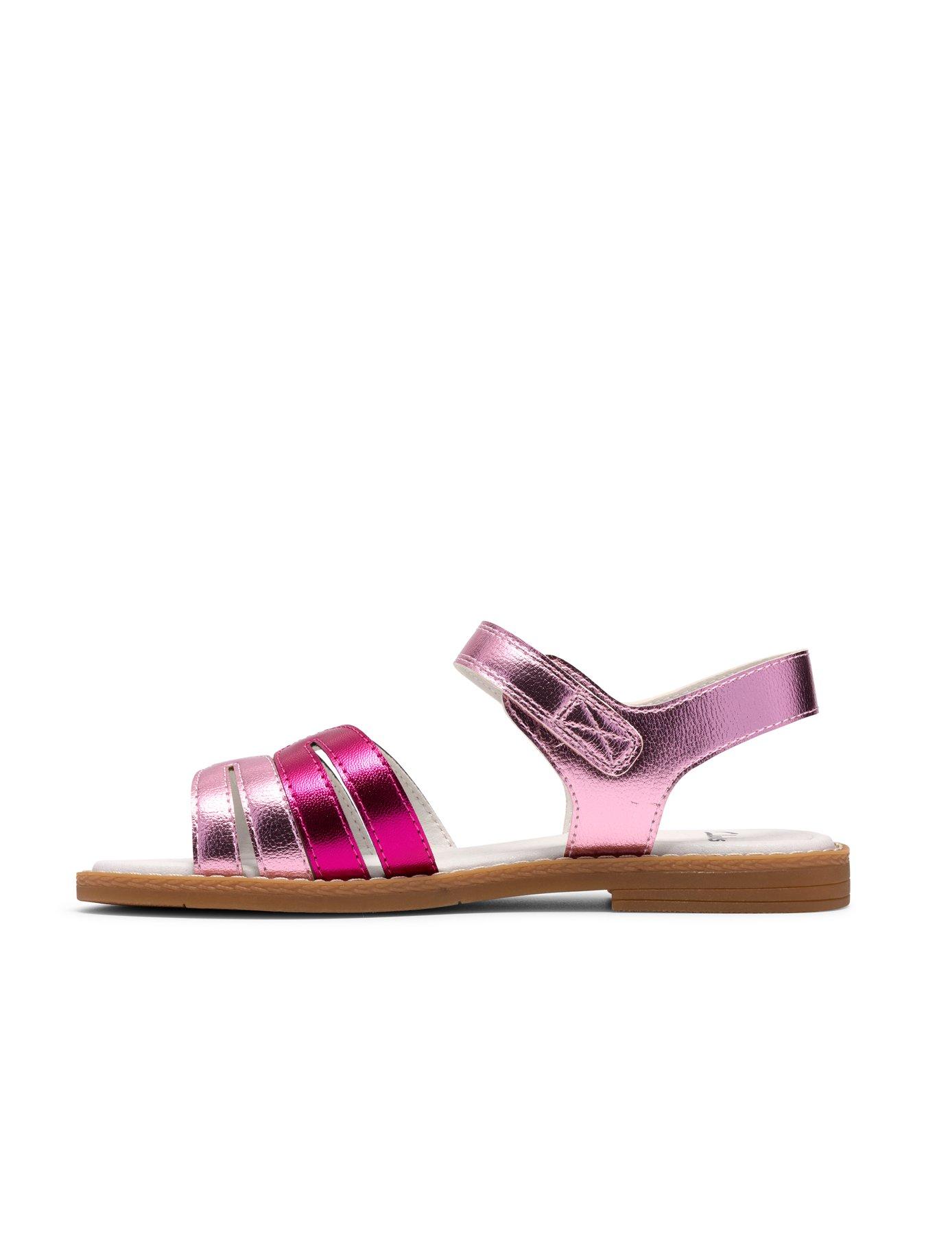 Image 6 of 6 of Clarks Junior Luana Metallic Sandal - Pink