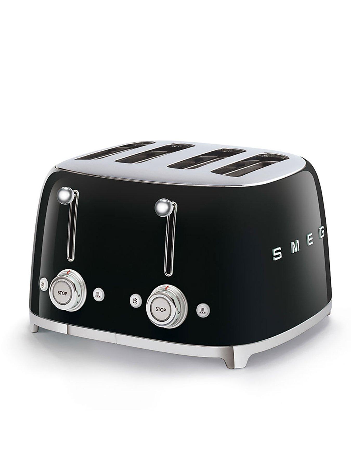 Image 3 of 7 of Smeg Variable Temperature Kettle and 4 Slice Toaster Bundle- Black