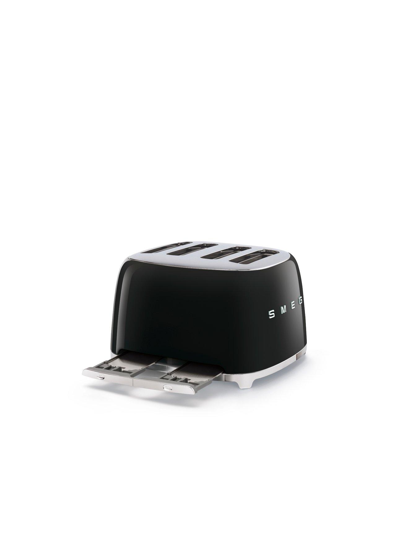Image 5 of 7 of Smeg Variable Temperature Kettle and 4 Slice Toaster Bundle- Black