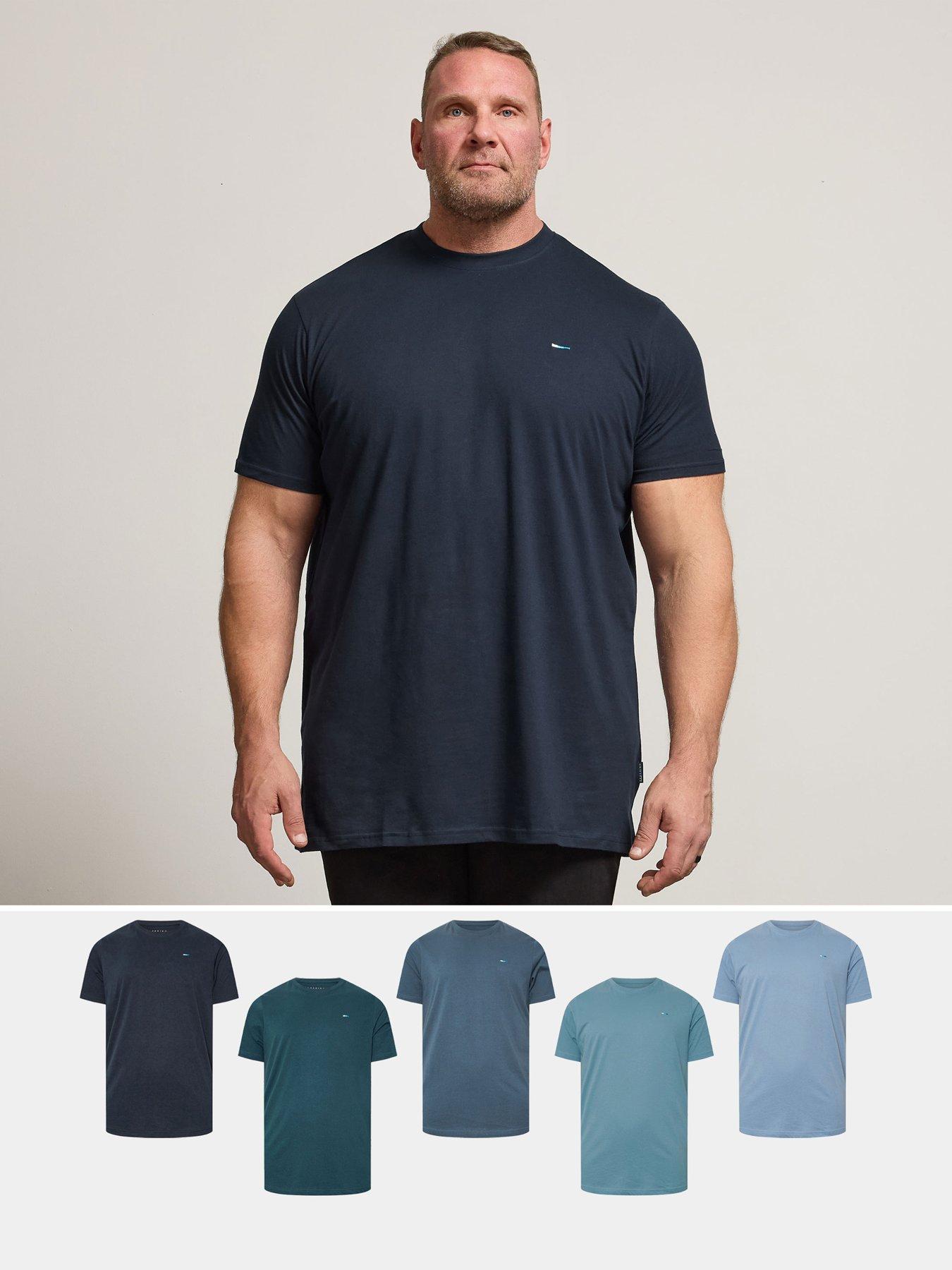 BadRhino 5 Pack Extra Long Basic T-Shirt - Blue