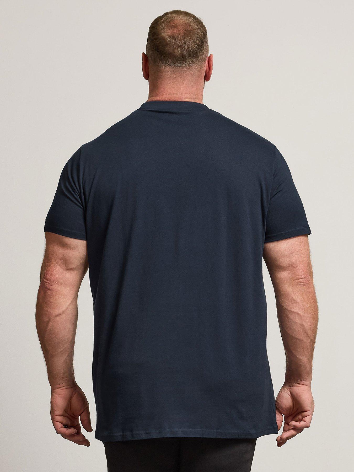  image of badrhino-5-pack-extra-long-basic-t-shirt-blue