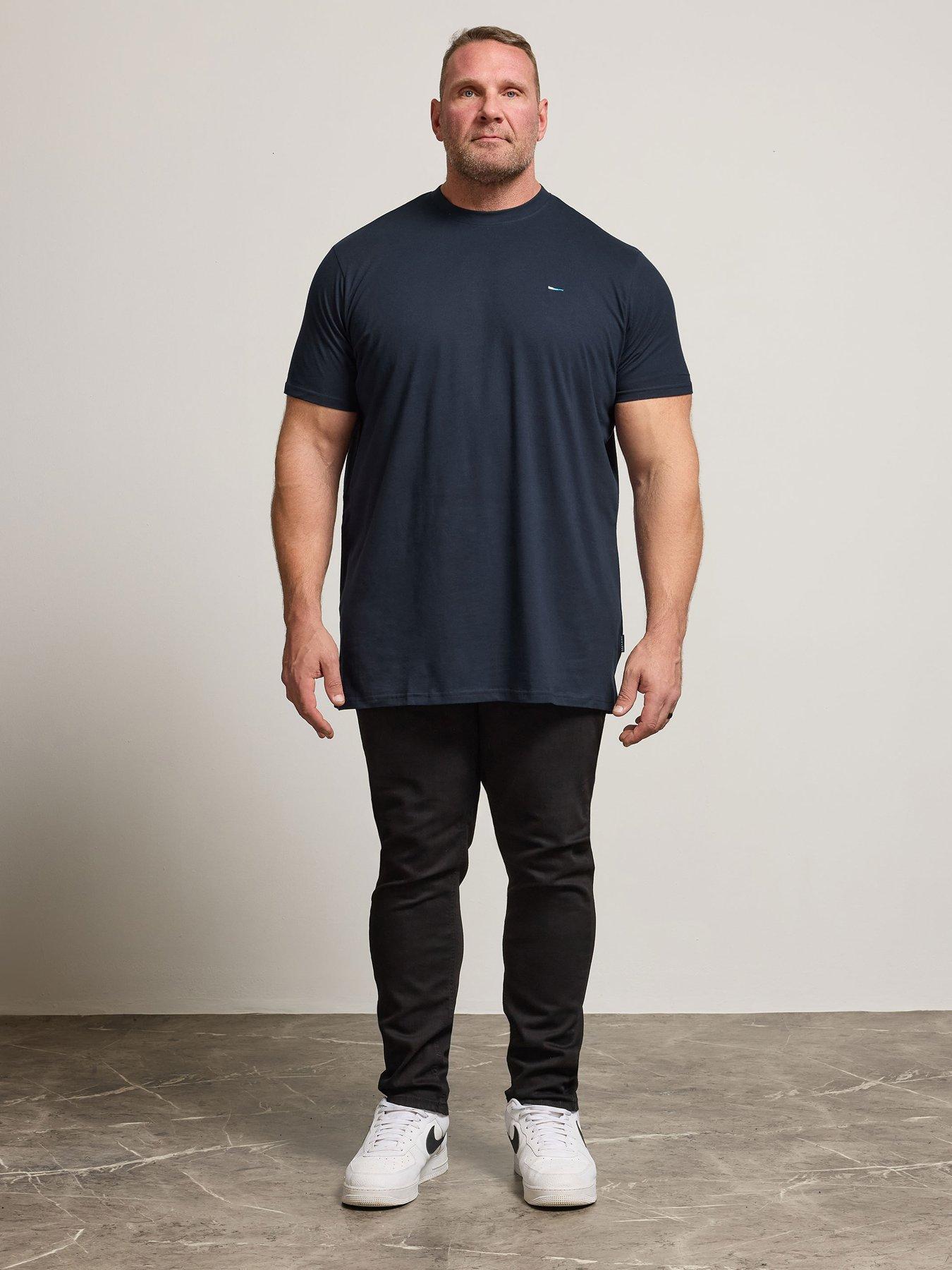  image of badrhino-5-pack-extra-long-basic-t-shirt-blue