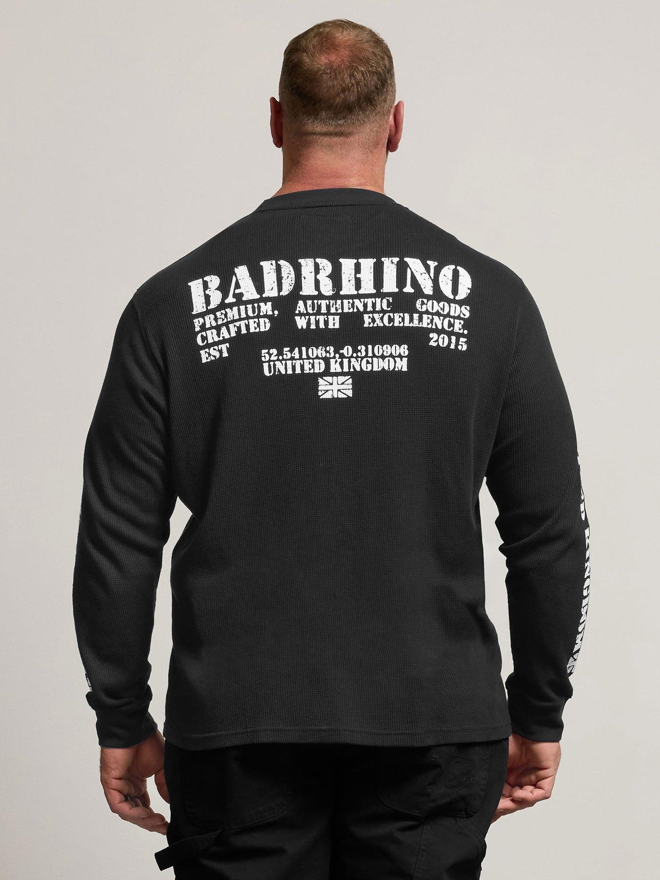 Image 2 of 4 of BadRhino Fuji Waffle Long Sleeve T-Shirt - Black