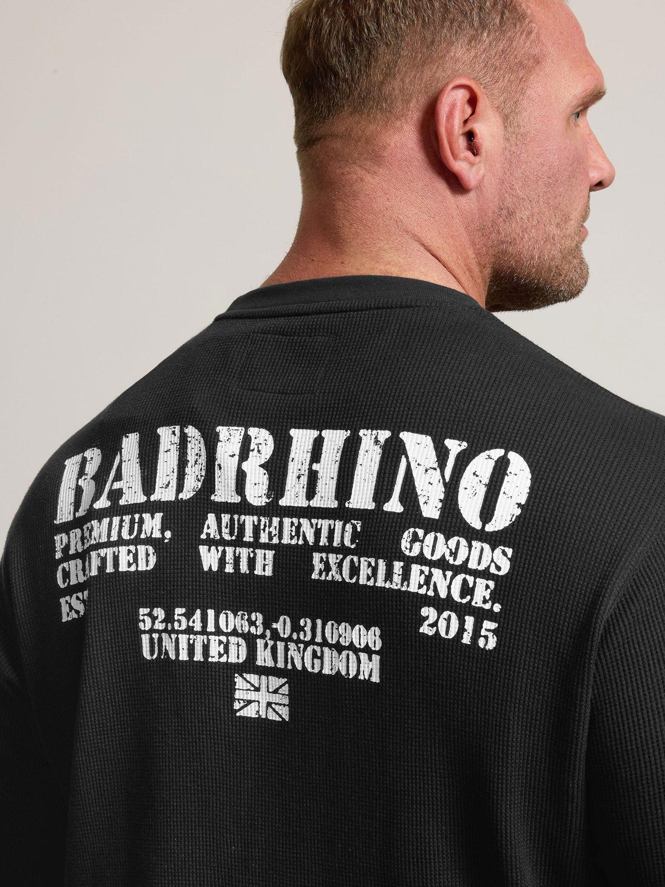 Image 4 of 4 of BadRhino Fuji Waffle Long Sleeve T-Shirt - Black