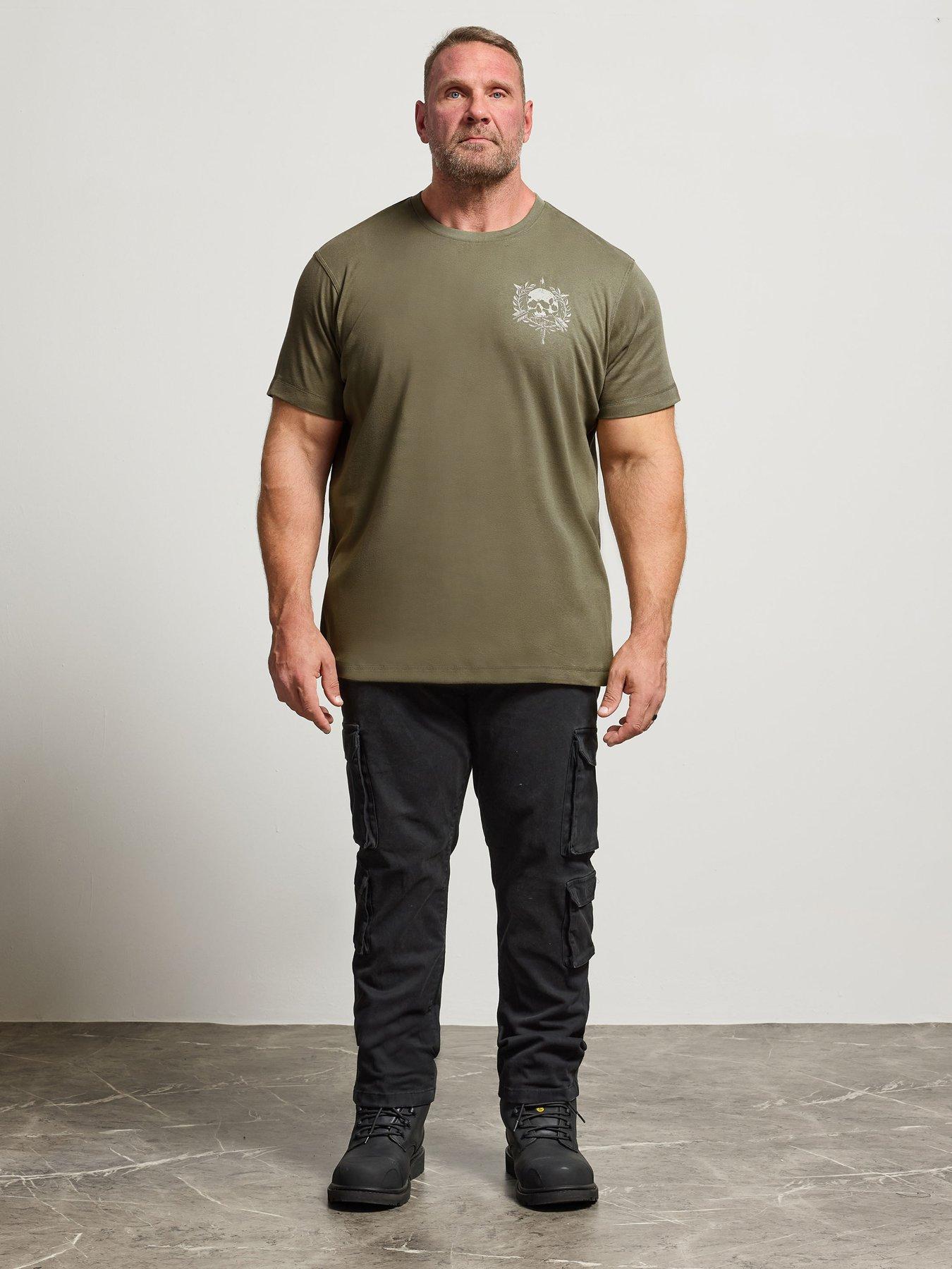  image of badrhino-skull-emblem-graphic-t-shirt-green