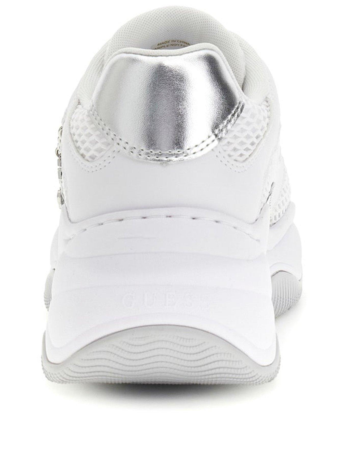  image of guess-jeans-harpaa-chunky-sole-logo-chain-sneaker-white