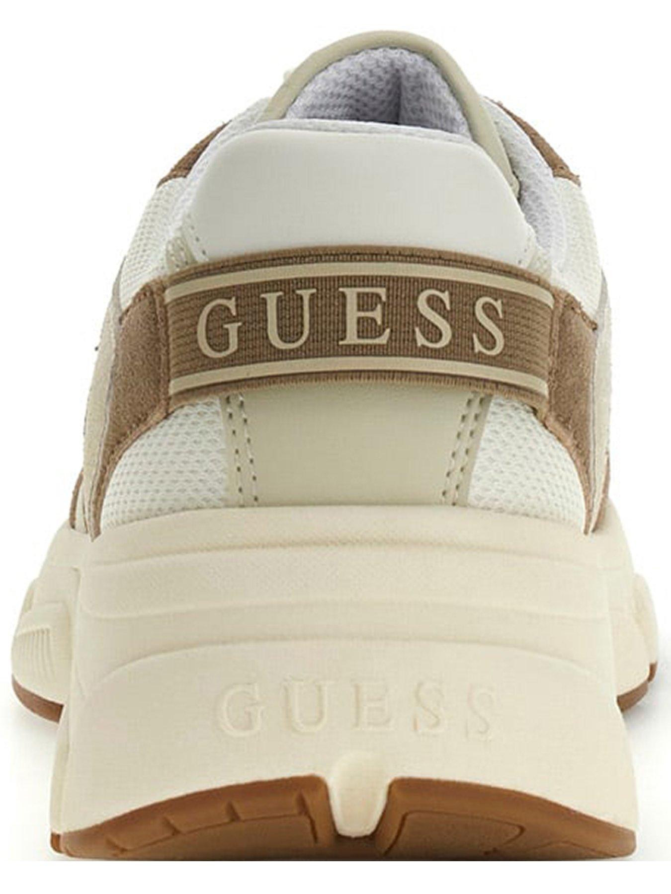  image of guess-jeans-imeri-perforated-insert-running-shoes-beige