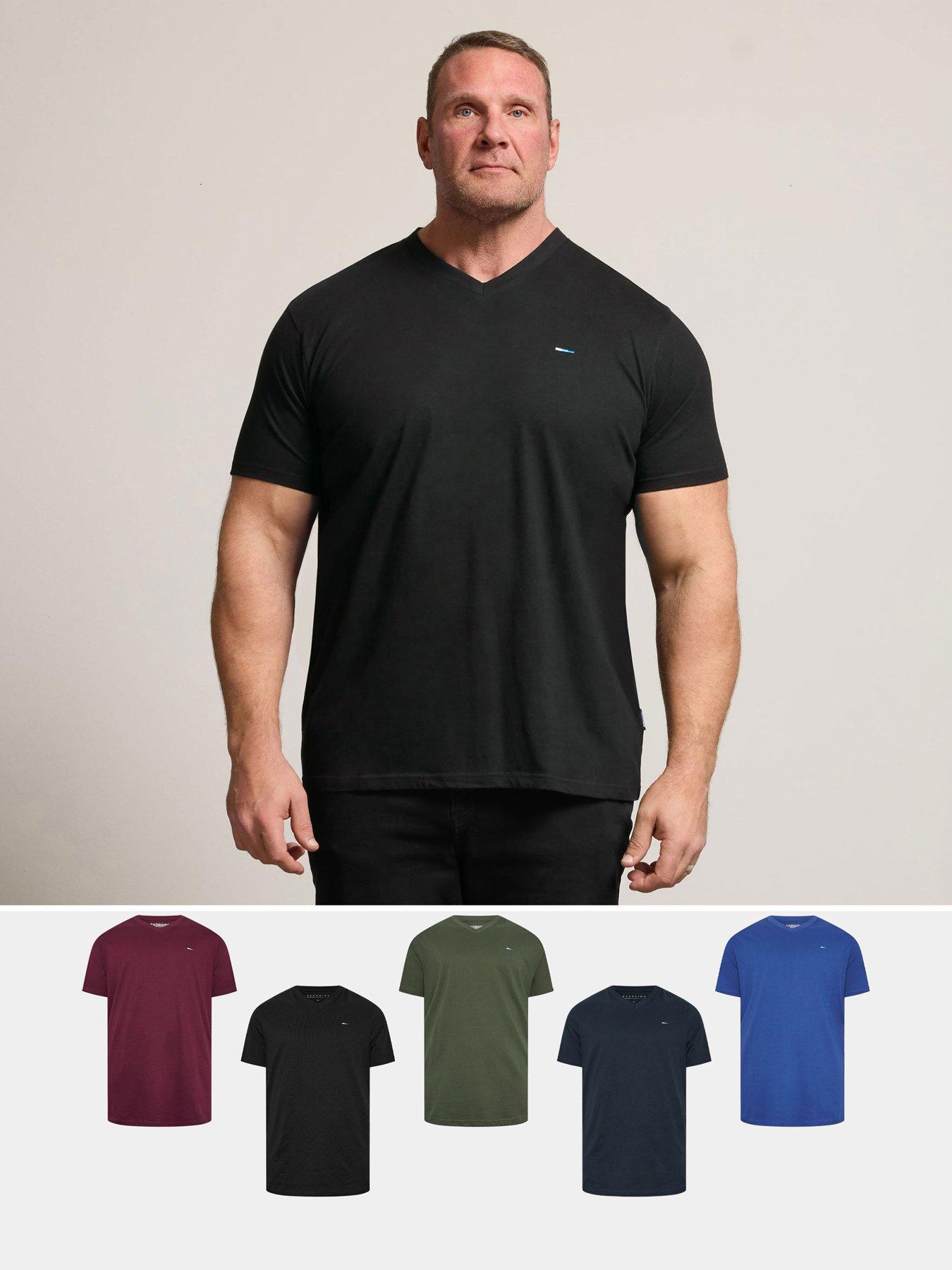 badrhino-5-pack-v-neck-t-shirt-black
