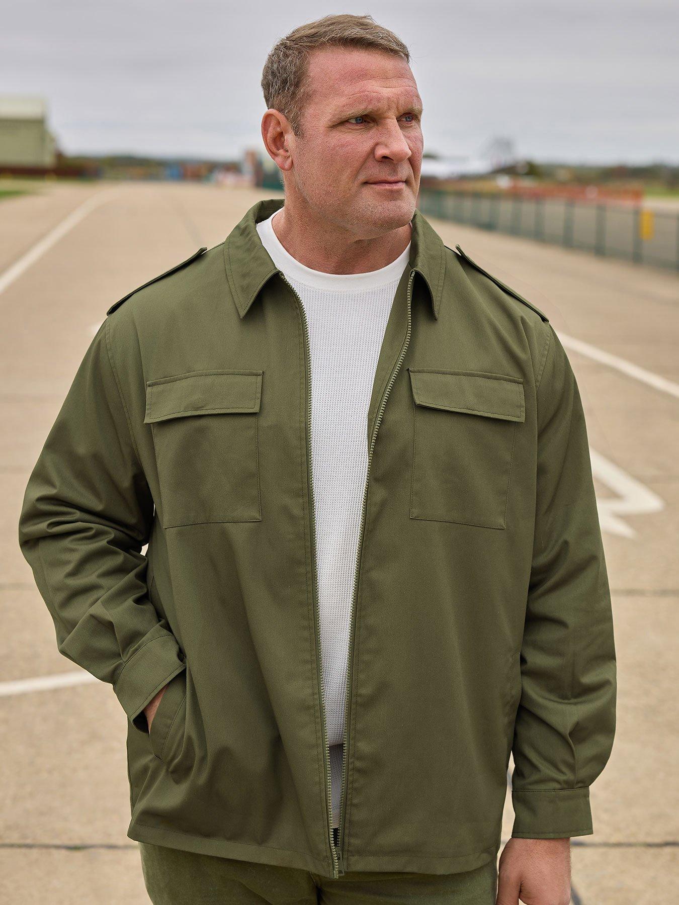 badrhino-big-amp-tall-military-zip-through-overshirt-khaki-green