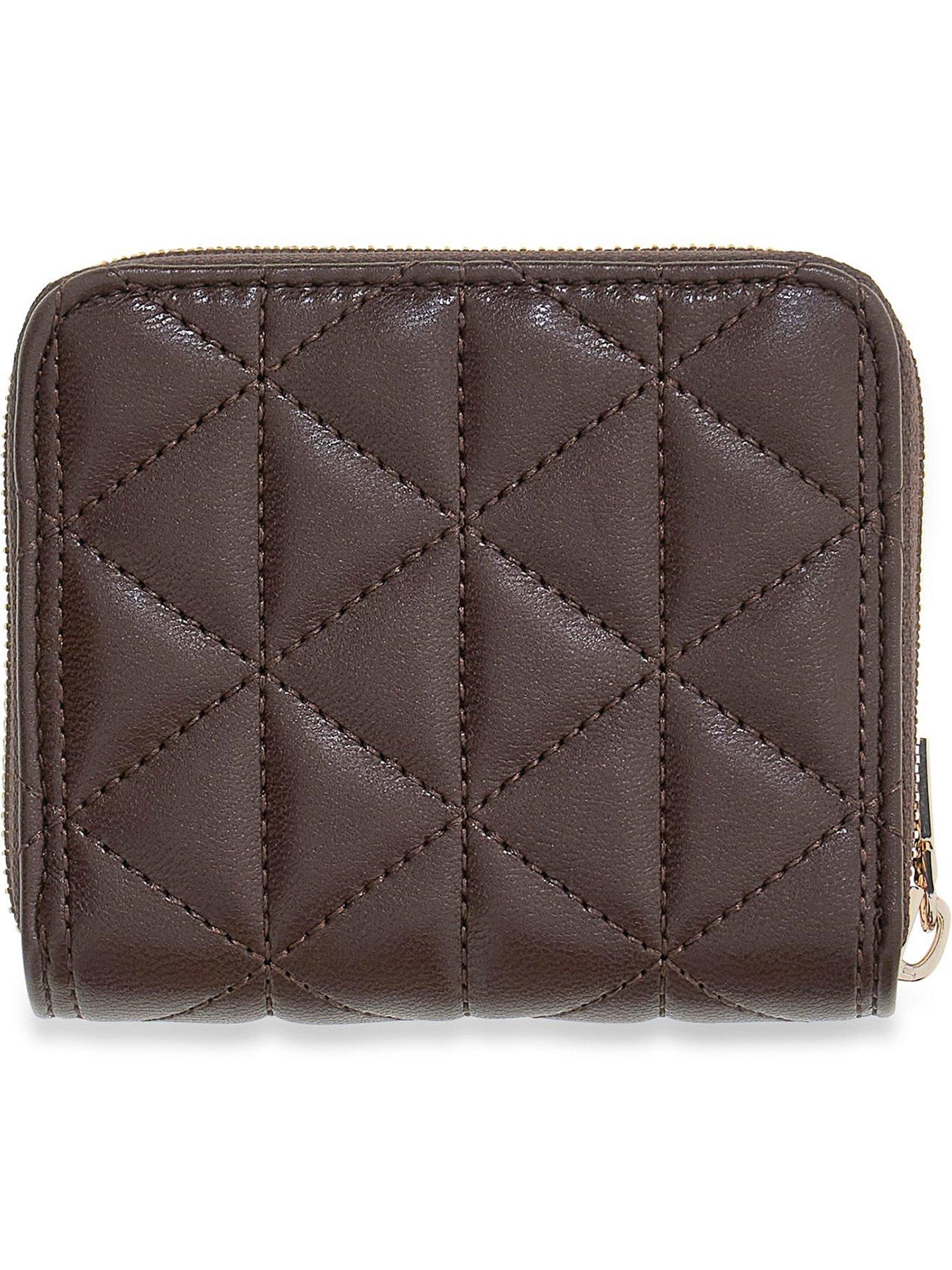 Image 2 of 4 of Guess Jeans Paisleigh Small Quilted Zip Around Purse - Brown