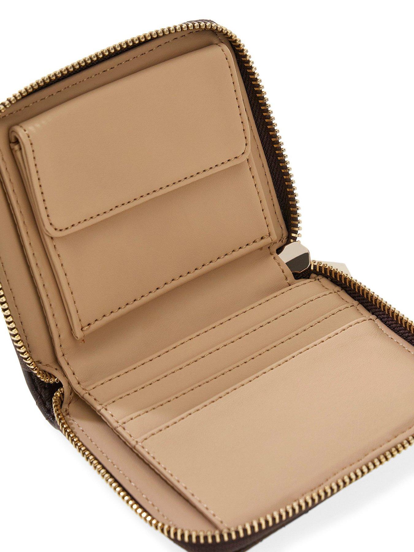 Image 3 of 4 of Guess Jeans Paisleigh Small Quilted Zip Around Purse - Brown