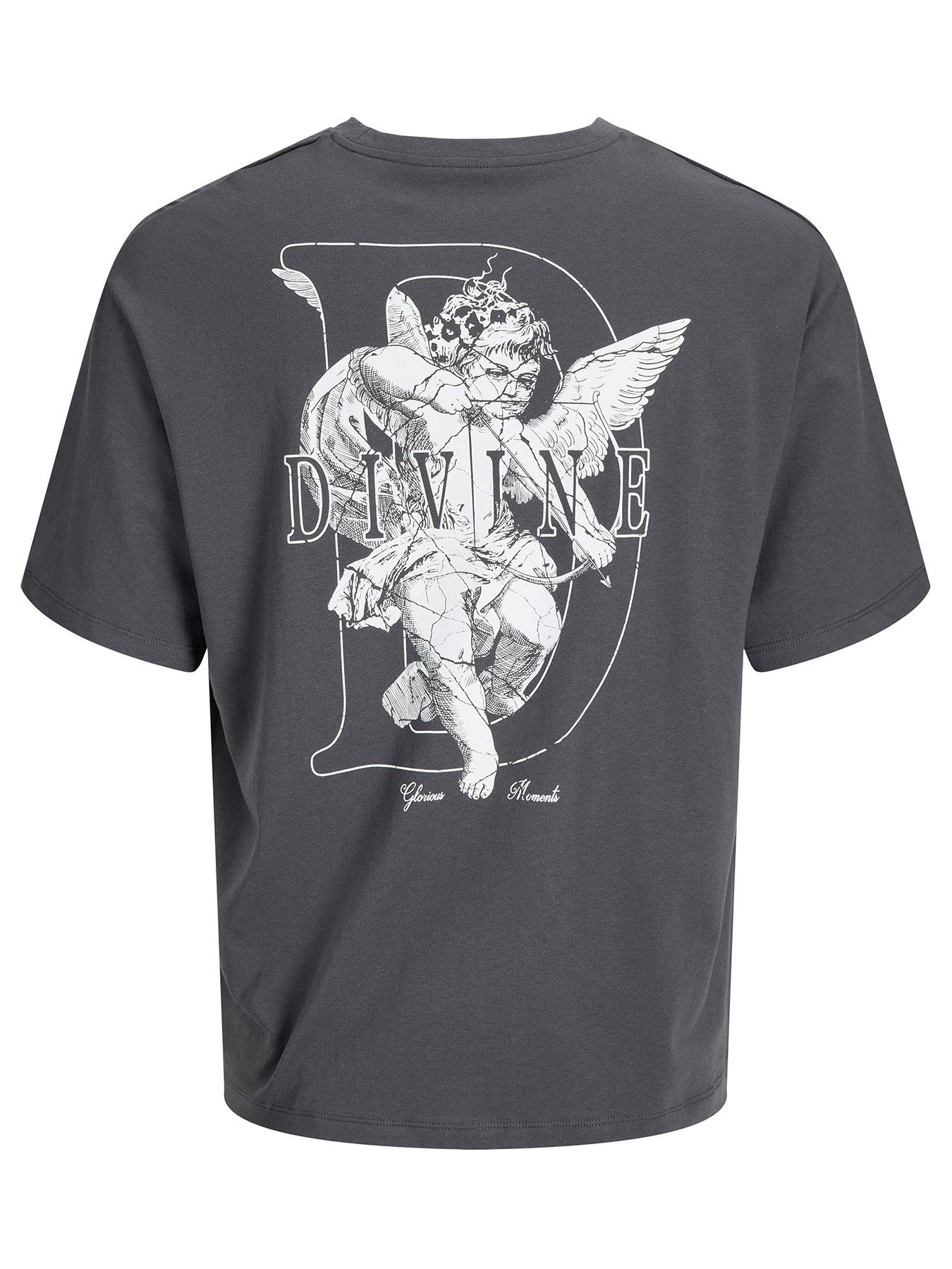 Image 1 of 4 of Jack & Jones Divine Graphic T-Shirt - Grey