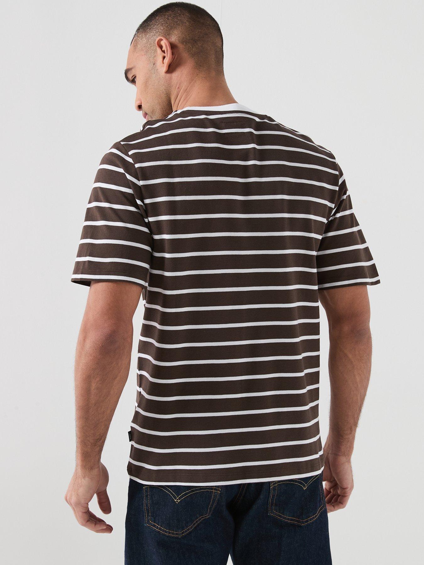 Image 2 of 5 of Jack & Jones Stripe T-Shirt - Brown