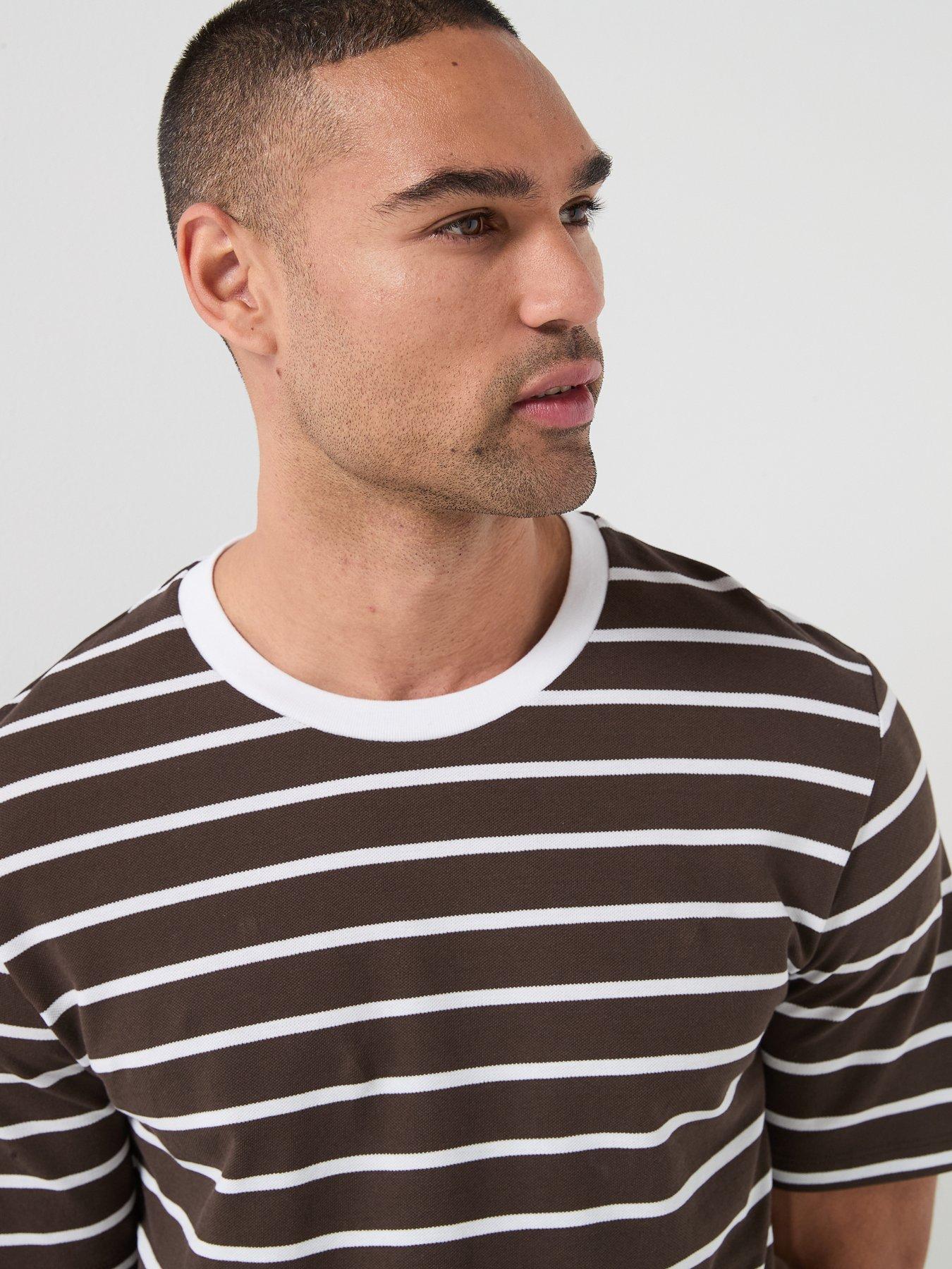 Image 5 of 5 of Jack & Jones Stripe T-Shirt - Brown