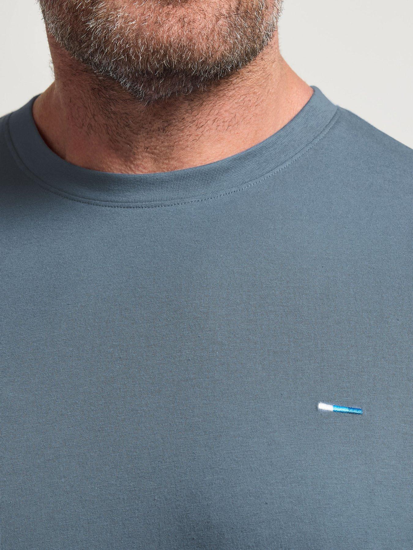  image of badrhino-5-pack-longline-t-shirt-blue