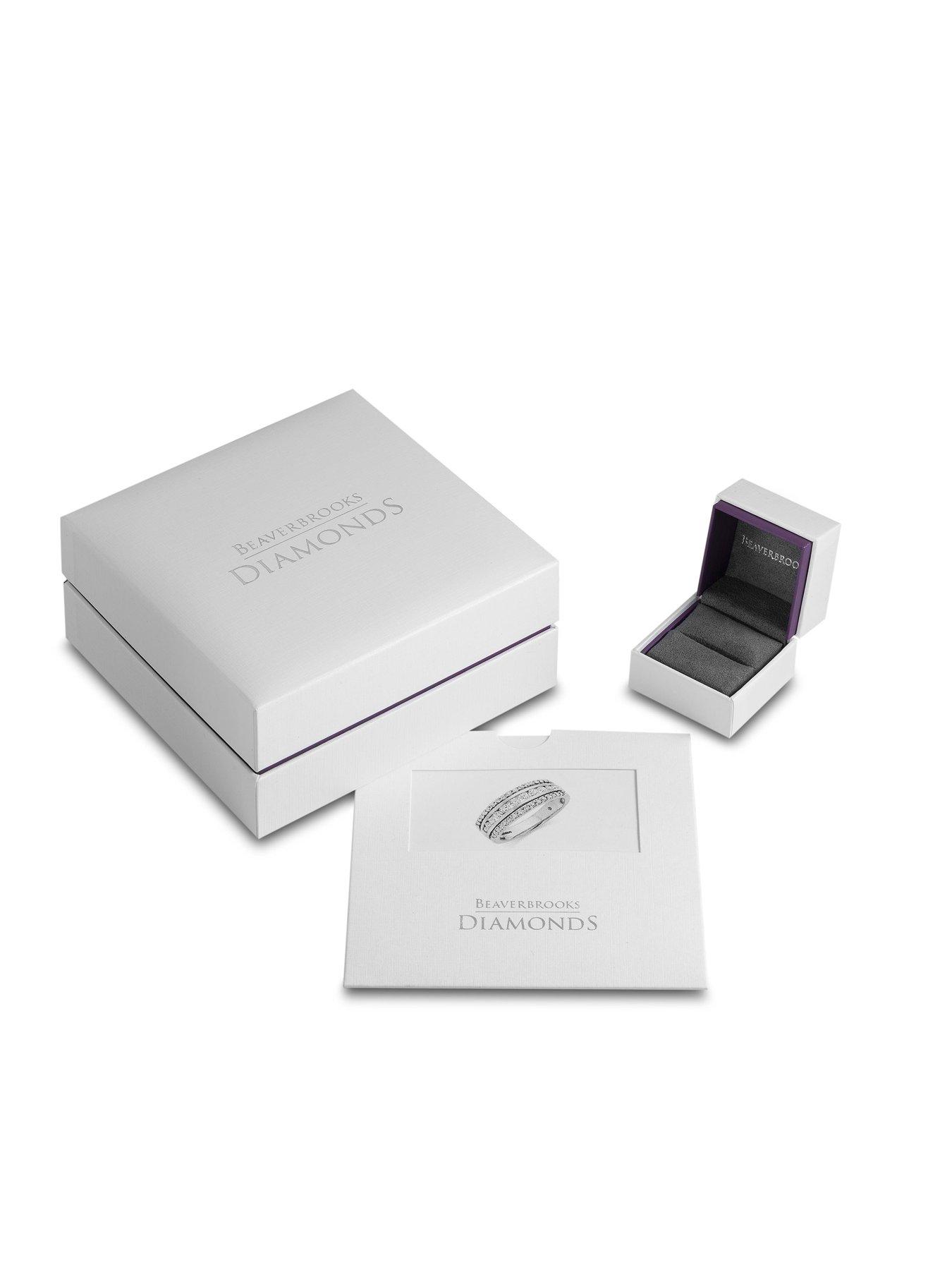  image of beaverbrooks-9ct-white-gold-diamond-halo-ring