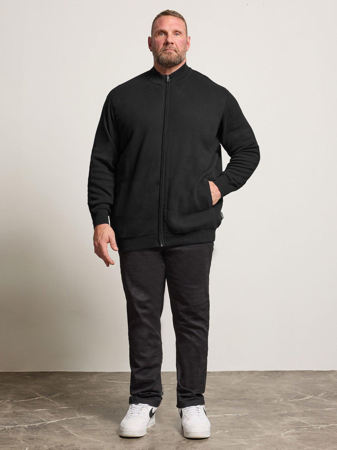 Image 3 of 5 of BadRhino Knitted Borg Lined Full Zip Jacket - Black