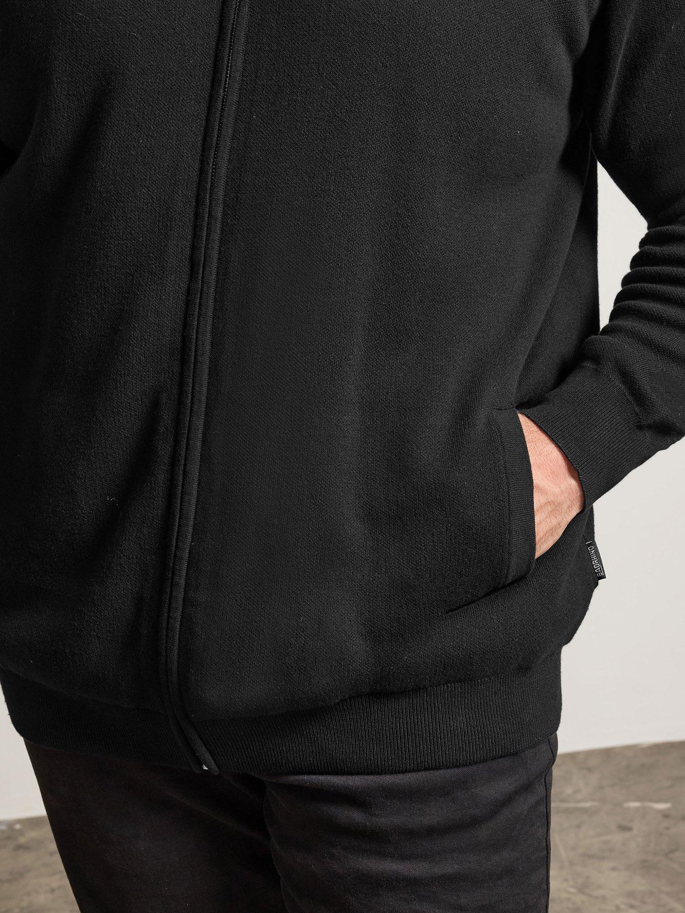 Image 4 of 5 of BadRhino Knitted Borg Lined Full Zip Jacket - Black
